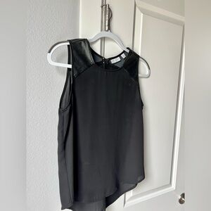 {NY & Company} Faux Leather Detailed Top